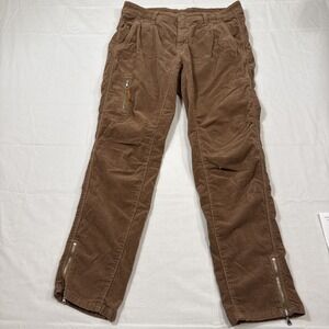 PANTS CORDUROY CARGO MAC Rich Women 8/28  BRN Cotton Stretch Utility Zip